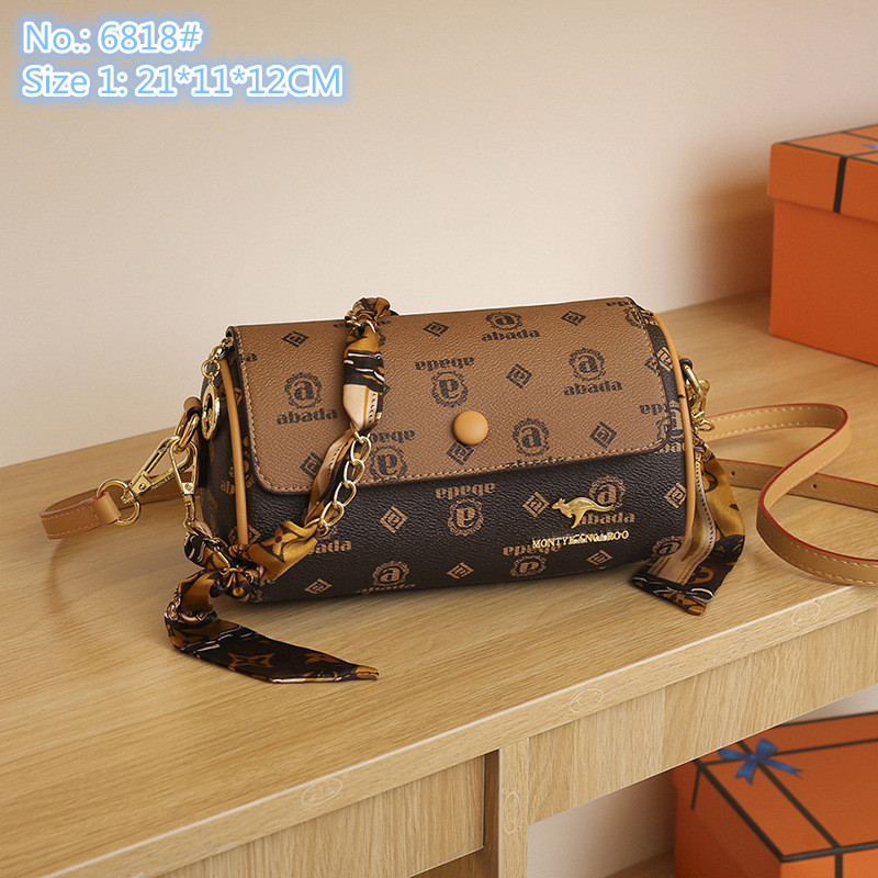 Wholesale factory ladies shoulder bags 2 styles Joker retro printed leather handbag simple cylinder cell phone coin purse personalized ribbon decorative chain bag, Coffee2-8685#
Wholesale factory ladies shoulder bags 2 styles Joker retro printed leather handbag simple cylinder cell phone coin purse personalized ribbon decorative chain bag, Coffee2-8685#