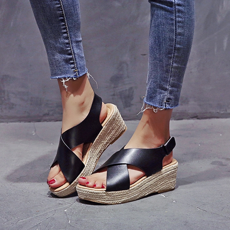 Wedges Shoes For Women High Heels Sandals Summer Shoes Flip Flop Chaussures Femme Platform Sandals Plus Size 3443 210226