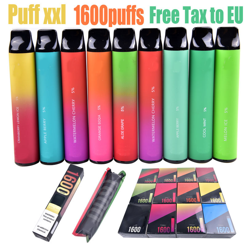 PUFF BAR XXL Disposable E Cigarette 5% Vape Device Pen Pod 1600 PUFFS Pre-filled Vapors e Cigs Cigarettes Portable System Starter
PUFF BAR XXL Disposable E Cigarette 5% Vape Device Pen Pod 1600 PUFFS Pre-filled Vapors e Cigs Cigarettes Portable System Starter