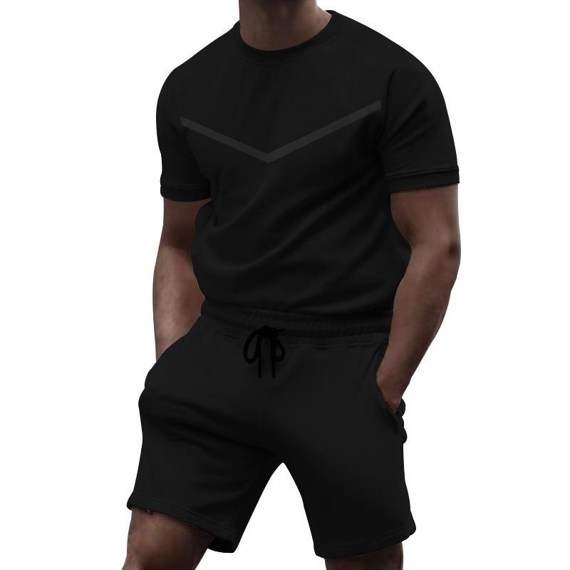 Men's Tracksuits Summer Men's Sportswear Sports Suit Solid Color Printing Short Sleeve Shorts Casual 2 Piece Set 04Men's, Black
Men's Tracksuits Summer Men's Sportswear Sports Suit Solid Color Printing Short Sleeve Shorts Casual 2 Piece Set 04Men's, Black