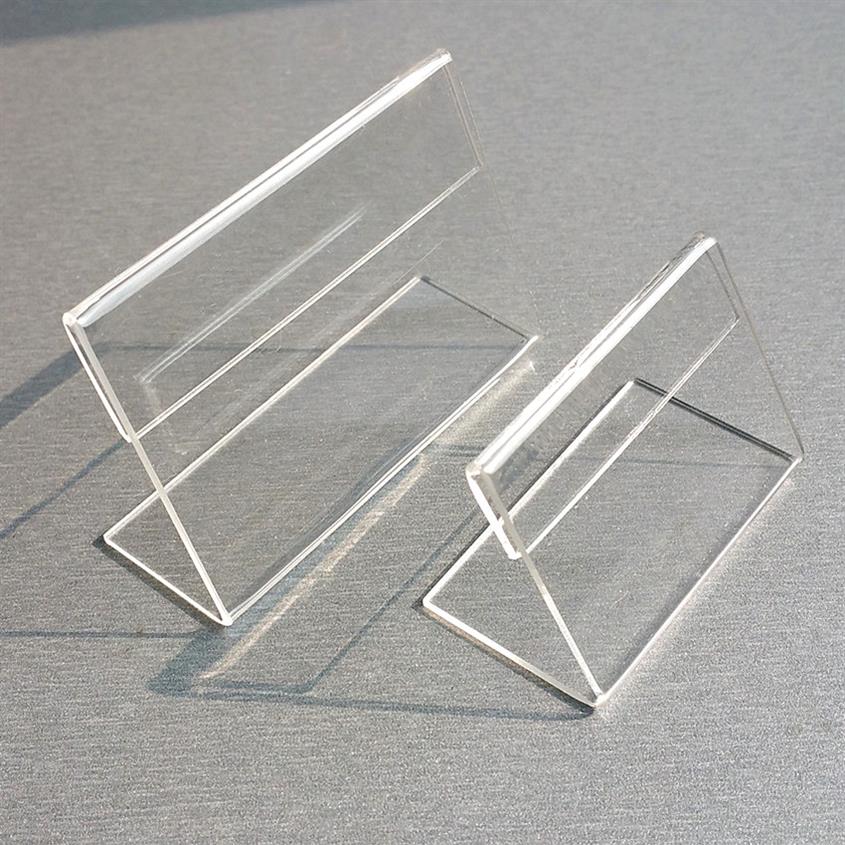 Acrylic T1 3mm Clear Plastic Table Sign Tag Label Display Paper Promotion Card Holders Small L Shape Stands 50pcs300S
Acrylic T1 3mm Clear Plastic Table Sign Tag Label Display Paper Promotion Card Holders Small L Shape Stands 50pcs300S