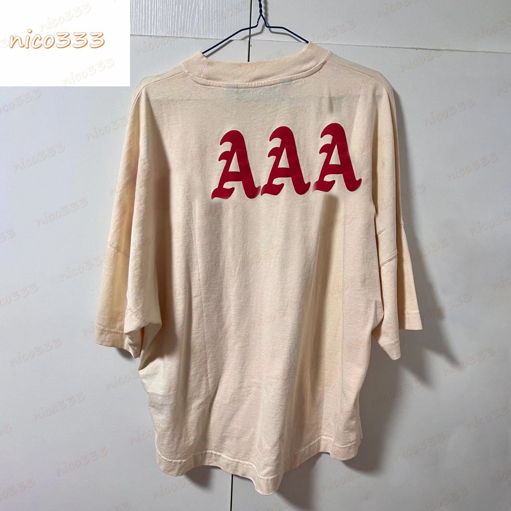 22ss newest tee spring summer red letters contrast bat fashion loose t-shirt euro size S-XL, #01
22ss newest tee spring summer red letters contrast bat fashion loose t-shirt euro size S-XL, #01