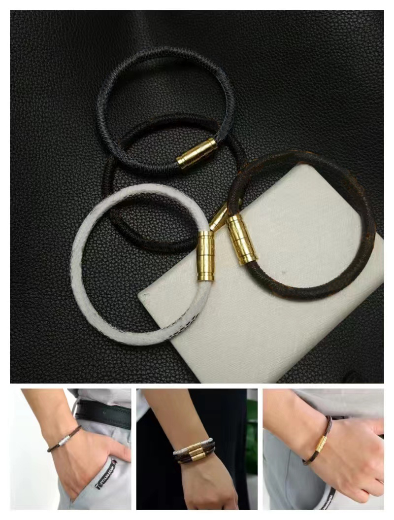 Leather Brown grid Bracelet Designer Bracelet Magnetic Buckle Luxury Charm Jewelry Ladies Mens Bracelets Stainless Steel Three Layer Vacuum Plating Wholesale
Leather Brown grid Bracelet Designer Bracelet Magnetic Buckle Luxury Charm Jewelry Ladies Mens Bracelets Stainless Steel Three Layer Vacuum Plating Wholesale