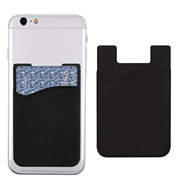 Ultra-slim Self Adhesive Credit Card Wallet Phone Cases Set Holder Colorful Silicone Case For iPhone 15 14 13 12 11 X Xr Xs Max 8 7 Plus Sumsung S22 S