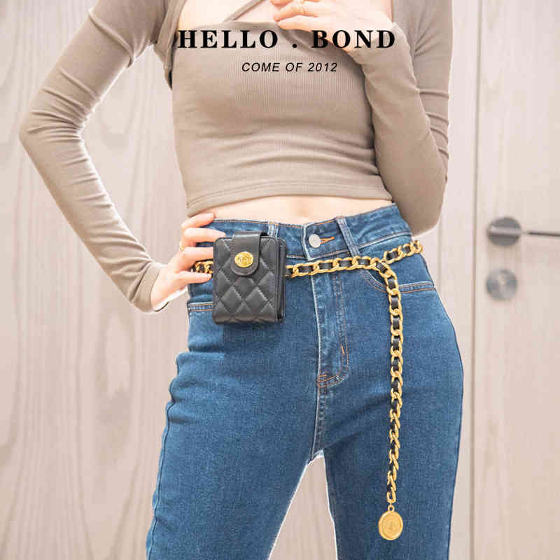 Belts Small fragrance waist chain decoration belt mobile phone bag top layer calf leather mouth red envelope women with sweater fashion G80M, Black
Belts Small fragrance waist chain decoration belt mobile phone bag top layer calf leather mouth red envelope women with sweater fashion G80M, Black