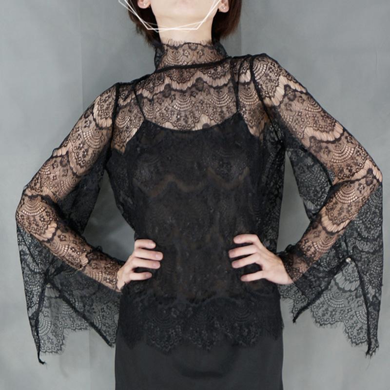 Women's Blouses & Shirts Romantic Classic White Eyelash Lace Flowers Visible Half Savings Hite Organza Perspective Fluffy Sleeves Bottoming, Color as picture
Women's Blouses & Shirts Romantic Classic White Eyelash Lace Flowers Visible Half Savings Hite Organza Perspective Fluffy Sleeves Bottoming, Color as picture