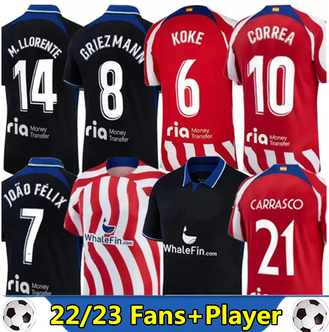4XL JOAO FELIX /23 soccer jerseys 2022 2023 M. LLORENTE SUAREZ Correa camiseta football shirts men kids kit Set GRIEZMANN R. DE PAUL Cunha CARRASCO Atletico MadridS, White
4XL JOAO FELIX /23 soccer jerseys 2022 2023 M. LLORENTE SUAREZ Correa camiseta football shirts men kids kit Set GRIEZMANN R. DE PAUL Cunha CARRASCO Atletico MadridS, White