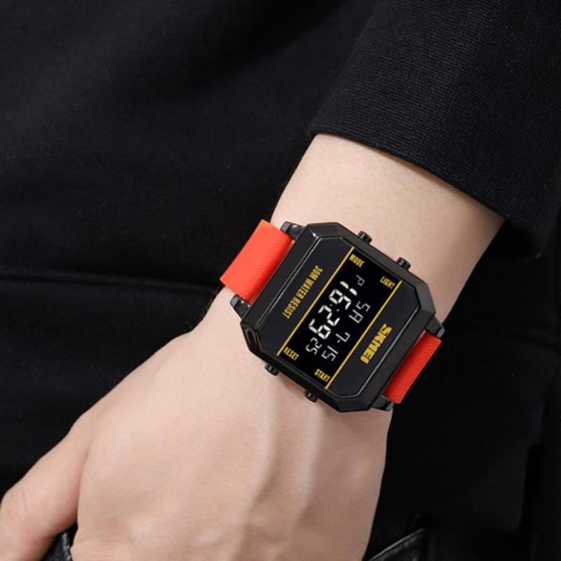 Wristwatches Low Consumption Durable Square Dial Wrist Watch Countdown Sports Cool Appearance For OutdoorWristwatches, Black
Wristwatches Low Consumption Durable Square Dial Wrist Watch Countdown Sports Cool Appearance For OutdoorWristwatches, Black