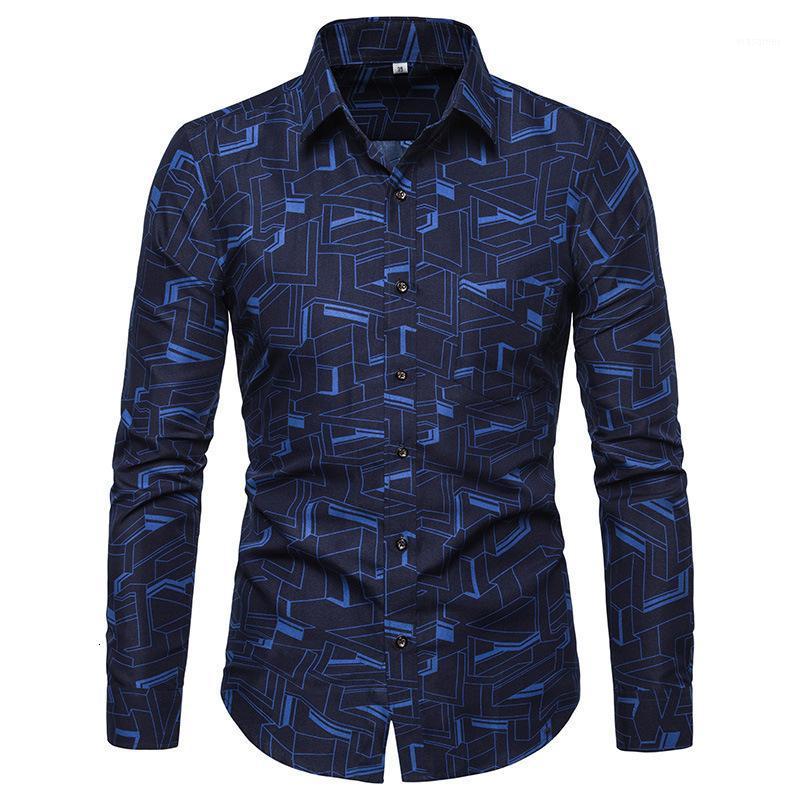 Men's Casual Fashion Personality Line Print Square Collar Row Button Long Sleeve Large Size Business Shirt Shirts, Blue
Men's Casual Fashion Personality Line Print Square Collar Row Button Long Sleeve Large Size Business Shirt Shirts, Blue