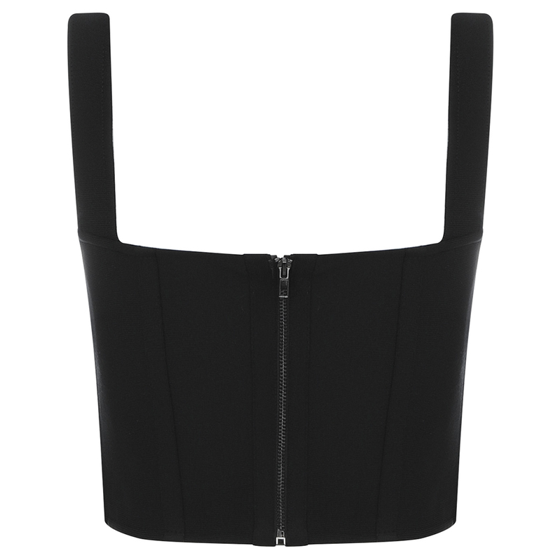 Elegant Vest Crop Top Women Clothes Bandage Tops For Sexy Summer Party Club Corset Tank 220325