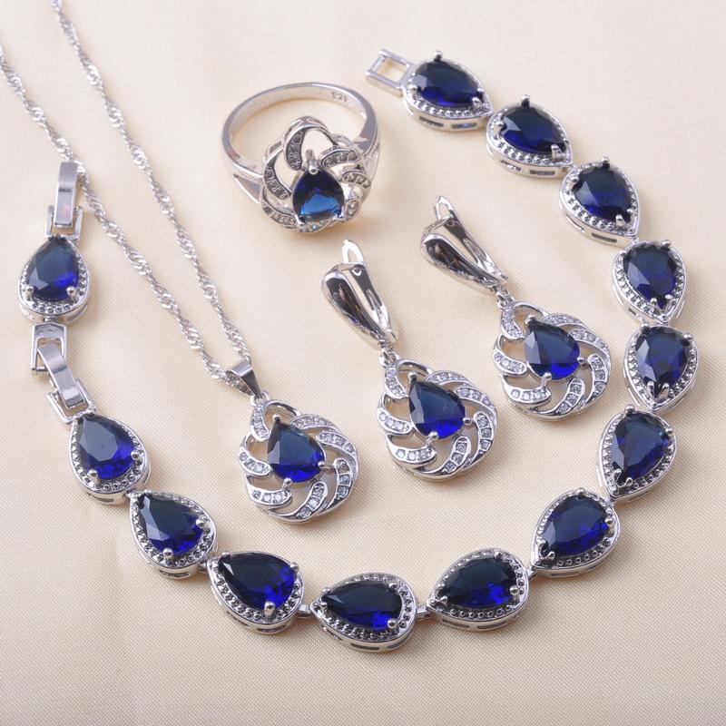 Earrings & Necklace Exquisite Silver Color Jewelry Sets Bridal For Women Blue Crystal Bracelet Ring Pendant Birthday Gift QS0631Earrings, As pic
Earrings & Necklace Exquisite Silver Color Jewelry Sets Bridal For Women Blue Crystal Bracelet Ring Pendant Birthday Gift QS0631Earrings, As pic