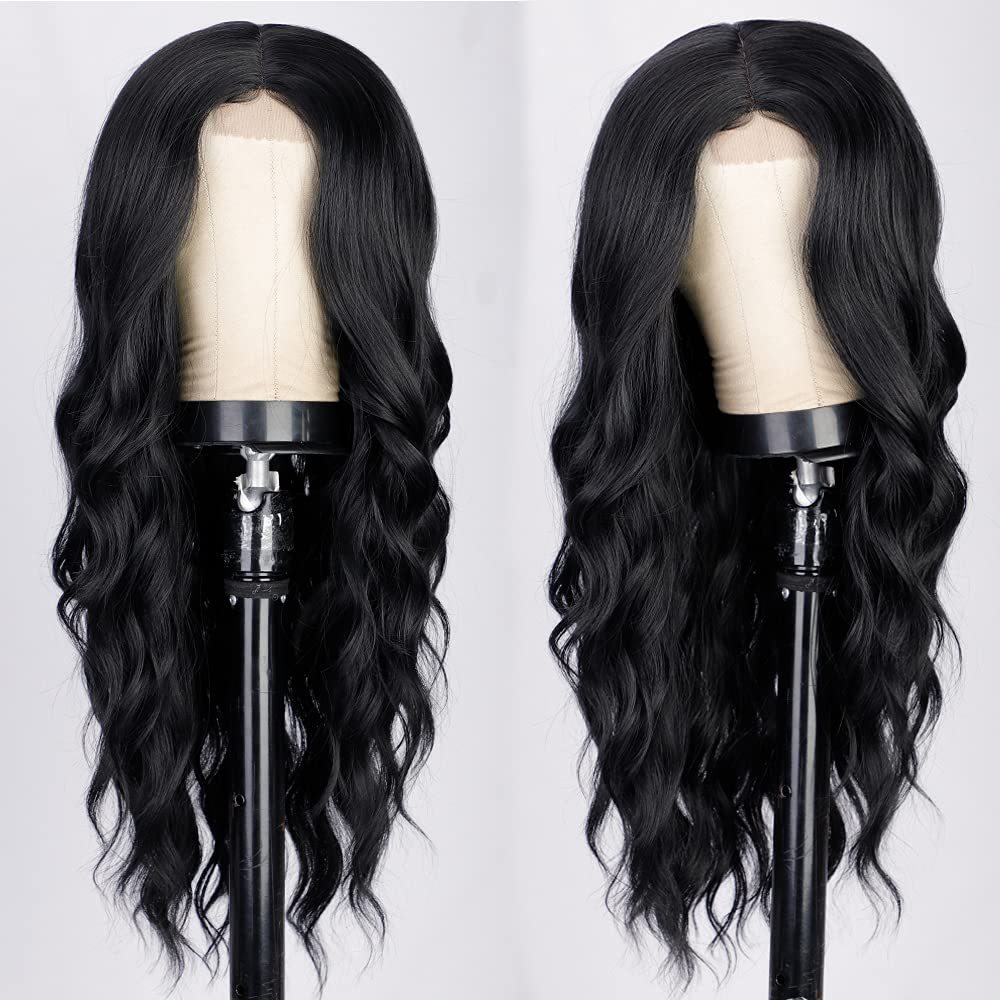 Wig Long Wave Lace Front Synthetic Large Wavey Hair wig for Womens