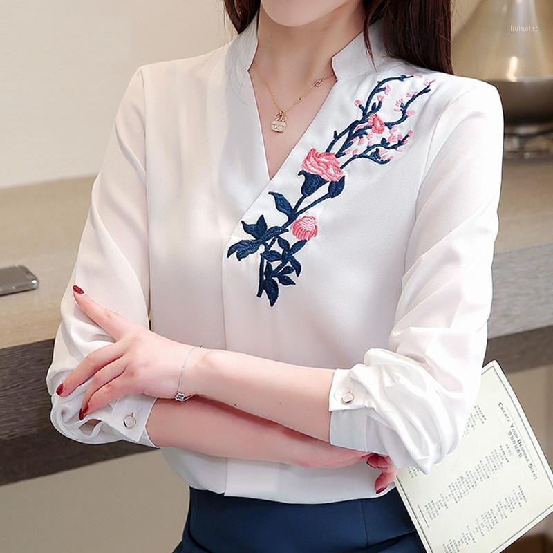 Women's Blouses & Shirts Fashion Woman 2022 Embroidery Plus Size Women Blouse Shirt V Collar Office White Long Sleeve, Black
Women's Blouses & Shirts Fashion Woman 2022 Embroidery Plus Size Women Blouse Shirt V Collar Office White Long Sleeve, Black