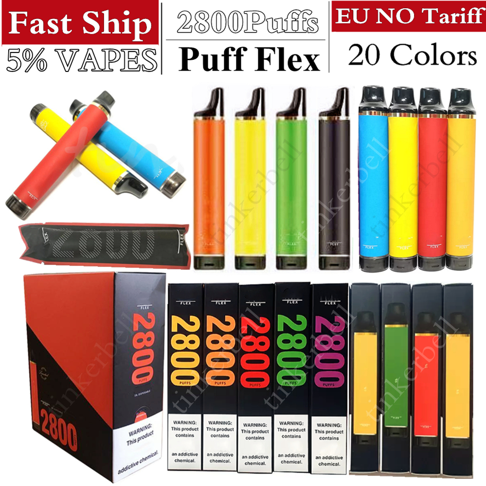 HOT Puff Flex 2800 Puffs 5% Vapes E Cigarette Disposable Vape Pen Device 20Colors 8ml Cartridge Battery TOP PUFF High-quality newest Bars pens VS elf elux xxl Geek lux
HOT Puff Flex 2800 Puffs 5% Vapes E Cigarette Disposable Vape Pen Device 20Colors 8ml Cartridge Battery TOP PUFF High-quality newest Bars pens VS elf elux xxl Geek lux