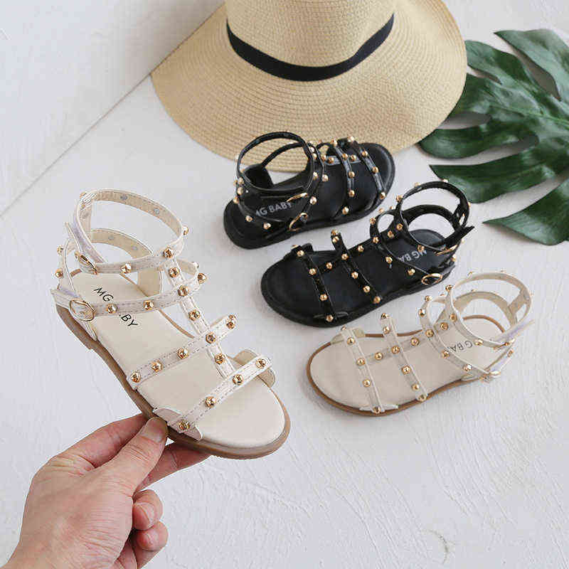 Girls' Sandals Children Boots Shoes Rivet Sandals Summer Fashion Kids Roman Sandals Soft Bottom Princess Shoes G220418, Black
Girls' Sandals Children Boots Shoes Rivet Sandals Summer Fashion Kids Roman Sandals Soft Bottom Princess Shoes G220418, Black