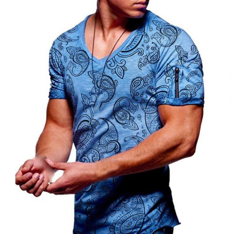 Men's T-Shirts Men Cashew Nut Flower Print T-shirt Arm Zipper V Neck Slim Fit Breathable Summer Tees Casual Blouses Anime CamisetasMen's, Black
Men's T-Shirts Men Cashew Nut Flower Print T-shirt Arm Zipper V Neck Slim Fit Breathable Summer Tees Casual Blouses Anime CamisetasMen's, Black