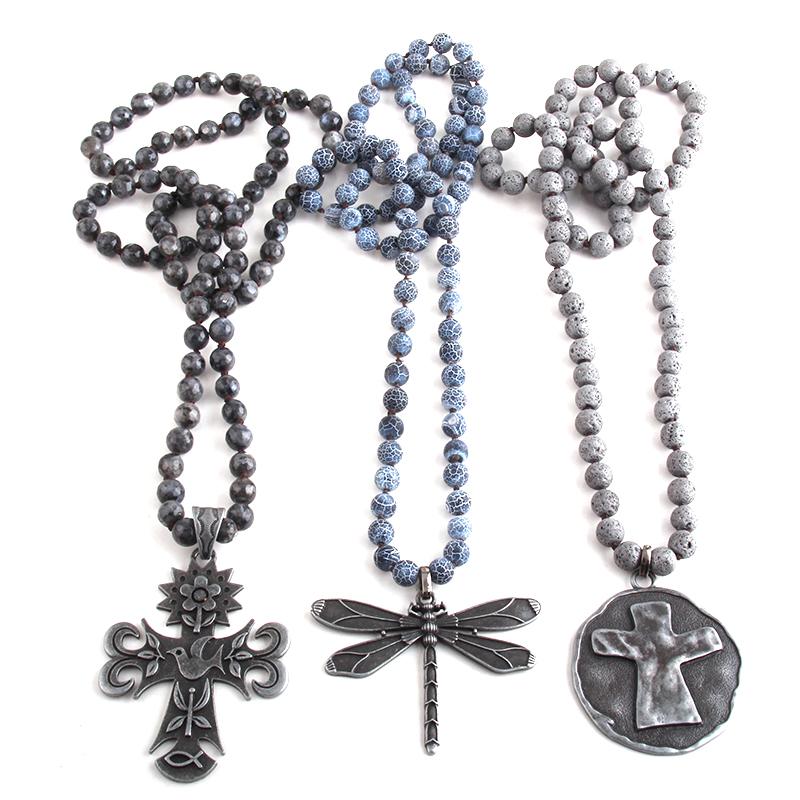 Pendant Necklaces RH Fashion Boho Jewelry Natural Stones Long Knotted Black Metal Corss Dropship
Pendant Necklaces RH Fashion Boho Jewelry Natural Stones Long Knotted Black Metal Corss Dropship