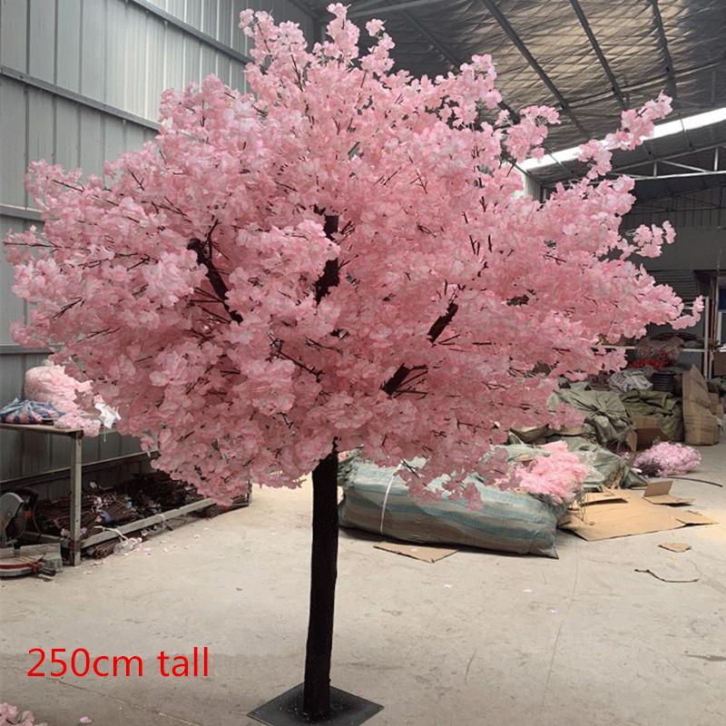 Pink Simulation Wishing Trees Artificial Silk Flower Cherry Tree For Mall Opened wedding party mall Garden Decorations