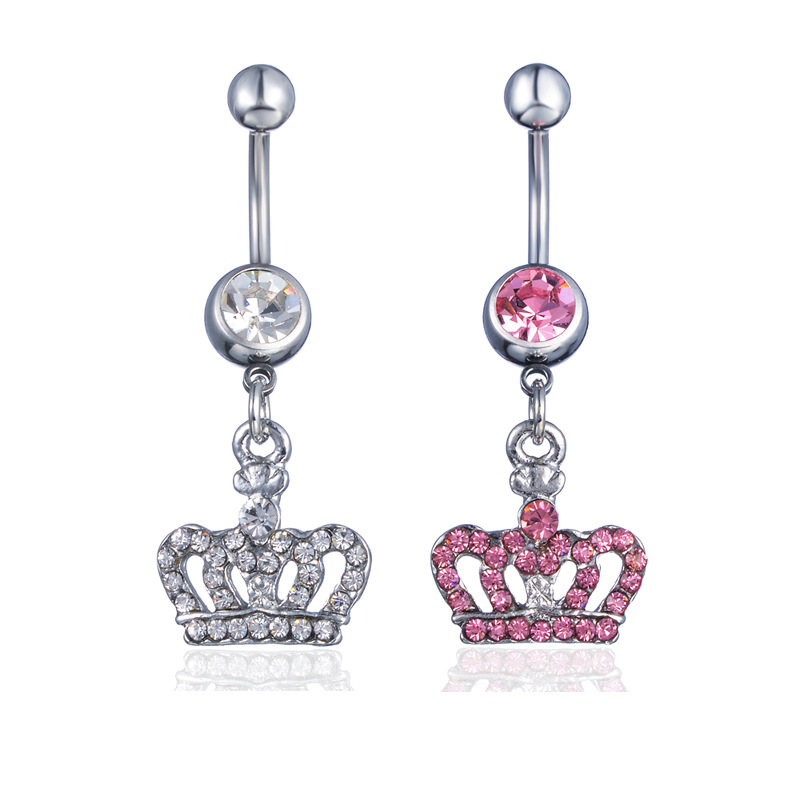 Rhinestone Crown Navel Ring Crystal Bell Button Rings for Women Girls Fashion Body Jewelry
Rhinestone Crown Navel Ring Crystal Bell Button Rings for Women Girls Fashion Body Jewelry