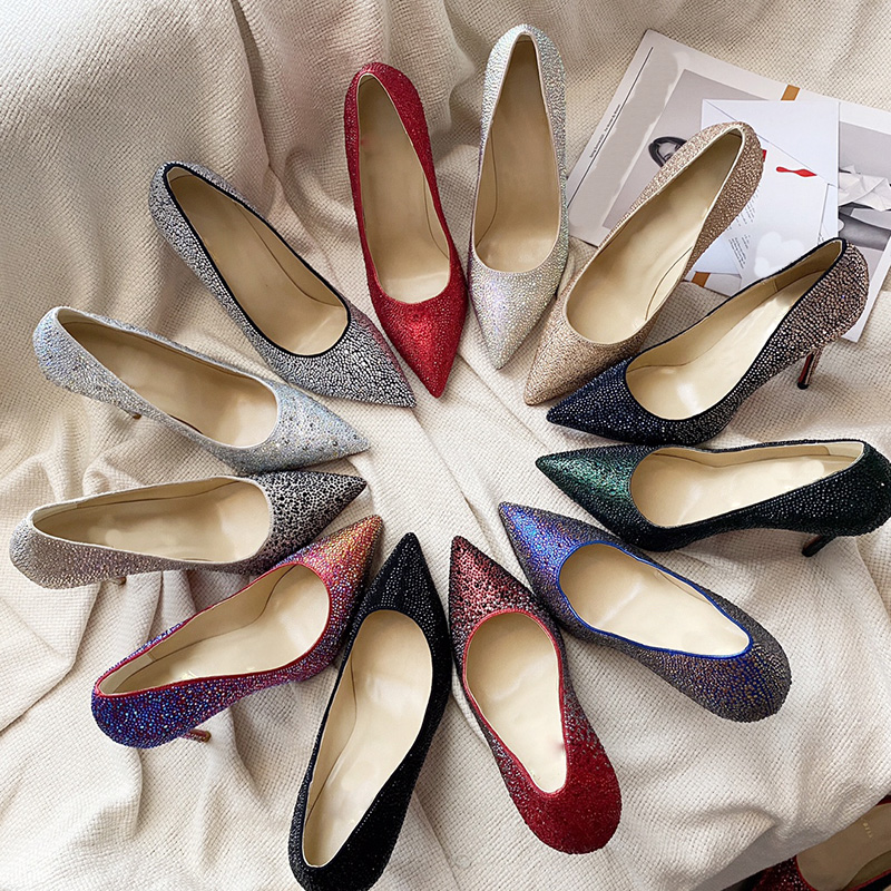 stiletto Dress shoes for womens Luxury Designer Crystal Rhinestone Embellished pumps top quality genuine leather sole 12cm high heeled Large size women shoe 35-42, 4#
stiletto Dress shoes for womens Luxury Designer Crystal Rhinestone Embellished pumps top quality genuine leather sole 12cm high heeled Large size women shoe 35-42, 4#