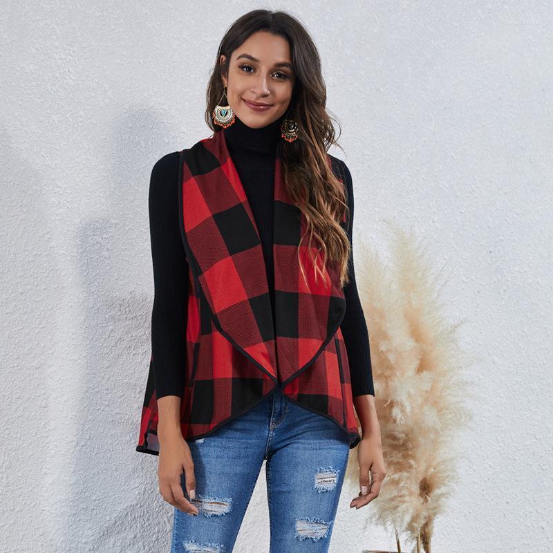 Women' Vests Plaid Vest Top Women Spring Autumn Open Stitch Turndown Collar Casual Waistcoat All-match High Streetwear With Pockets Luci22, Black
Women' Vests Plaid Vest Top Women Spring Autumn Open Stitch Turndown Collar Casual Waistcoat All-match High Streetwear With Pockets Luci22, Black