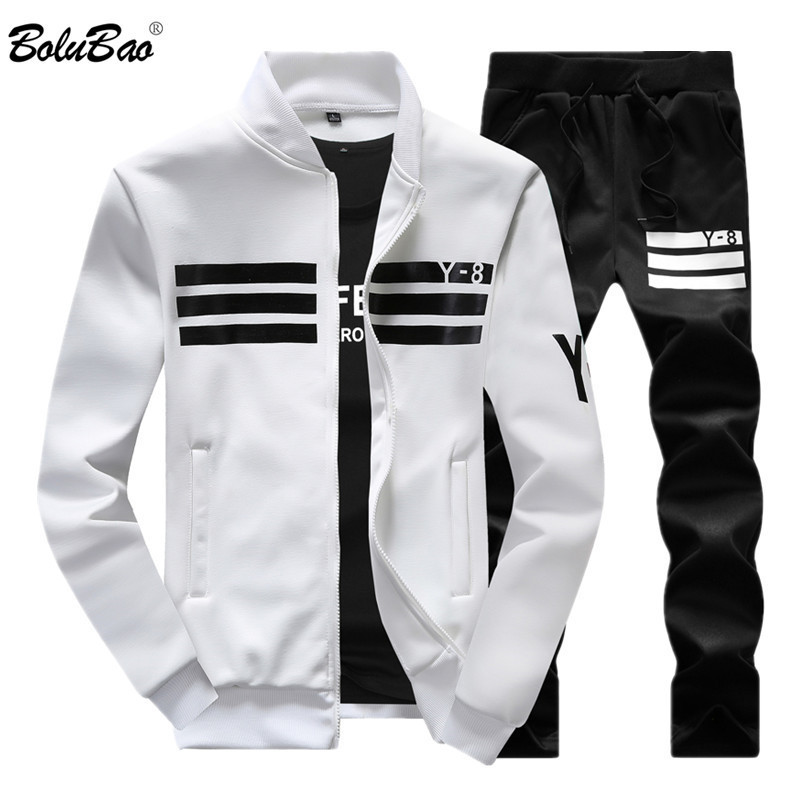 BOLUBAO Autumn Men Set Quality Fleece Sweatshirt + Pants Sporting Sweat Suits Mens Survetement Sportswear Male Tracksuit 220407