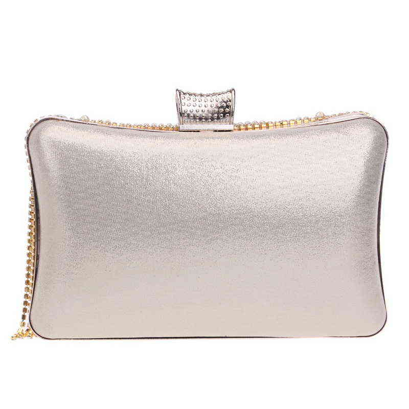 Evening Bags Rhinestones Tassel Clutch Diamonds Beaded Metal Chain Shoulder Messenger Purse for Wedding Bag 220516