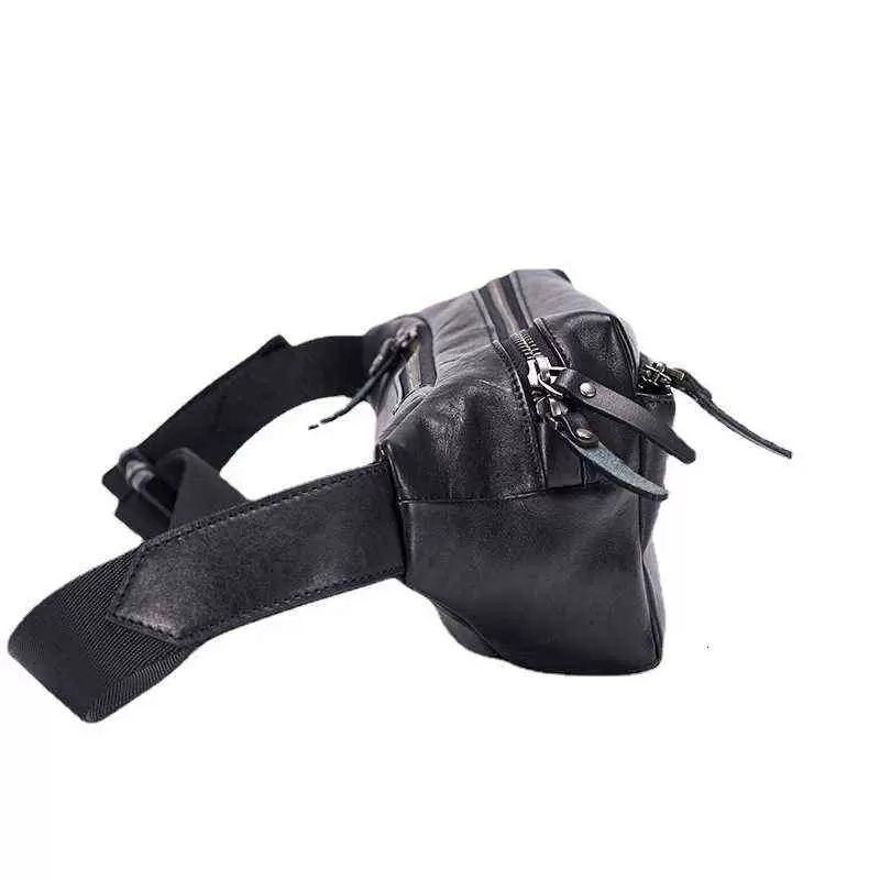 Wallets Leather Men's Sports Waist Top Leather Simple Leisure Men's Bag Msenger Cht Bag Style