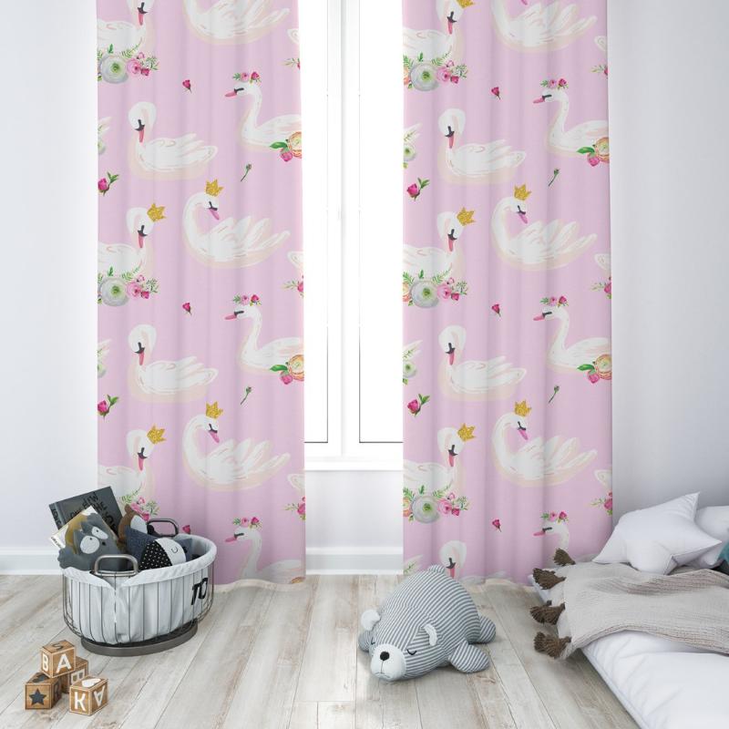 Curtain & Drapes Cute Floral Swan Baby Girl Kids Room Special Design Canopy Hook Button Blackout Jealous Window Bedroom Living, 65x135 cm ( 1 pcs)
Curtain & Drapes Cute Floral Swan Baby Girl Kids Room Special Design Canopy Hook Button Blackout Jealous Window Bedroom Living, 65x135 cm ( 1 pcs)