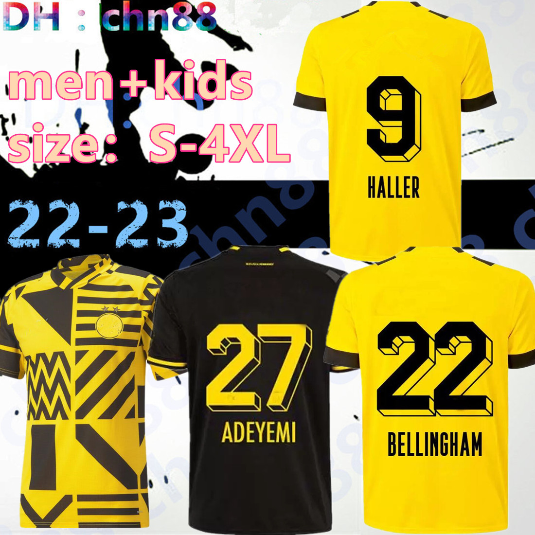 size S-4XL HALLER 22 23 BELLINGHAM REUS Malen soccer jerseys dortmund SULE REYNA special danke kit 2022 2023 football shirts BRANDT PLSZCZEK BELLINGHAM 110th men kids, 22-23 away kids
size S-4XL HALLER 22 23 BELLINGHAM REUS Malen soccer jerseys dortmund SULE REYNA special danke kit 2022 2023 football shirts BRANDT PLSZCZEK BELLINGHAM 110th men kids, 22-23 away kids