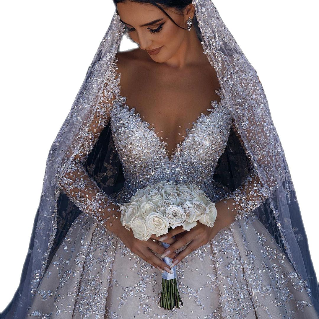 Luxury Beaded Wedding Dress Elegant Princess Sequins Off Shoulder Tulle Bridal Gowns Long Train Backless Bridal Dresses