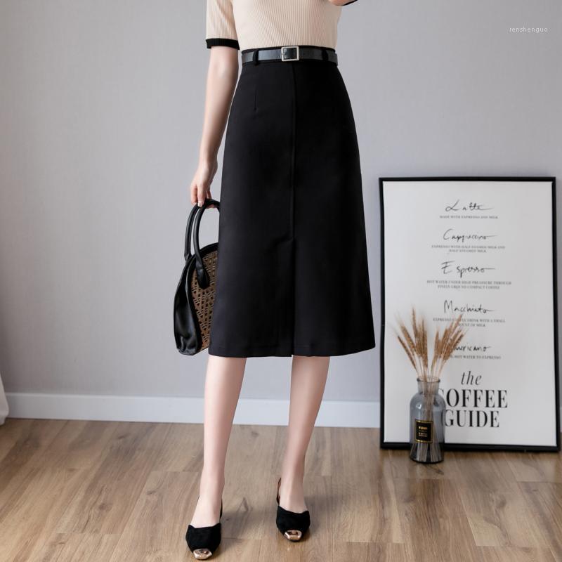 Skirts 2022summer Women Fashion Solid Color Profession Skirt Korean Style High Waist Loose Long A-line Hip, Black
Skirts 2022summer Women Fashion Solid Color Profession Skirt Korean Style High Waist Loose Long A-line Hip, Black