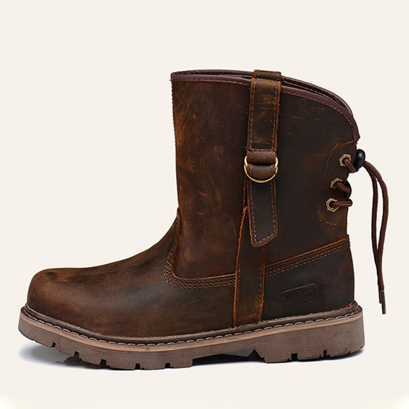 Vintage Snow Boots Warm Men's Suede Shoes Soft Leather Boots Men p20d50, Without plush-180
Vintage Snow Boots Warm Men's Suede Shoes Soft Leather Boots Men p20d50, Without plush-180