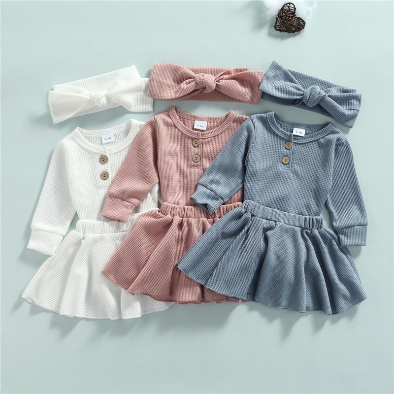 Clothing Sets Girls Autumn Toddler Infant Baby Clothes Solid Plaid Long Sleeve Romper Pleated A-line Skirts HeadwearClothing
Clothing Sets Girls Autumn Toddler Infant Baby Clothes Solid Plaid Long Sleeve Romper Pleated A-line Skirts HeadwearClothing