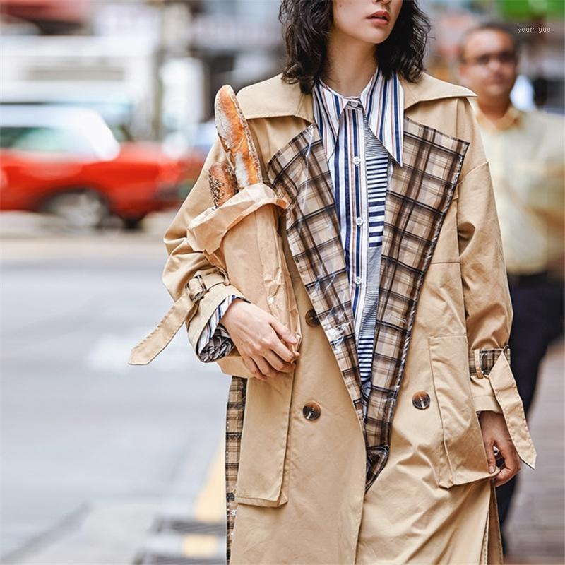 Women' Trench Coats 2022 Autumn Winter VIntage Coat Design HIgh Waist Plaid Spliced Pockets Quality Double Breasted Women, As the picture
Women' Trench Coats 2022 Autumn Winter VIntage Coat Design HIgh Waist Plaid Spliced Pockets Quality Double Breasted Women, As the picture