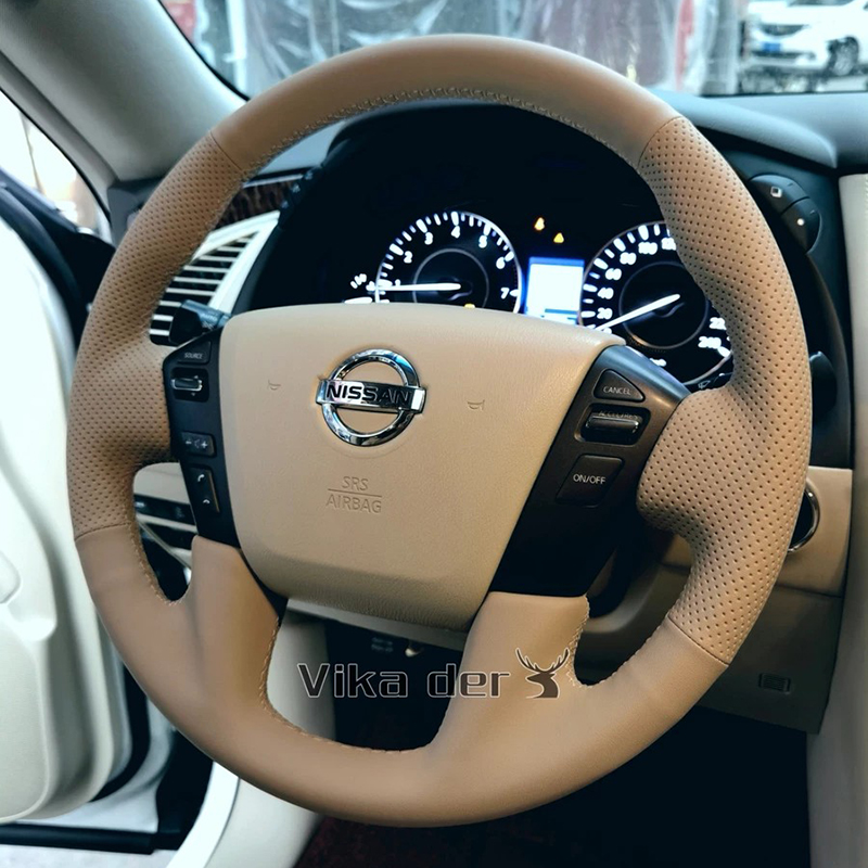 DIY Sew Customized Car Steering Wheel Handle Cover For Nissan Patrol Y62 Interior Accessories
DIY Sew Customized Car Steering Wheel Handle Cover For Nissan Patrol Y62 Interior Accessories