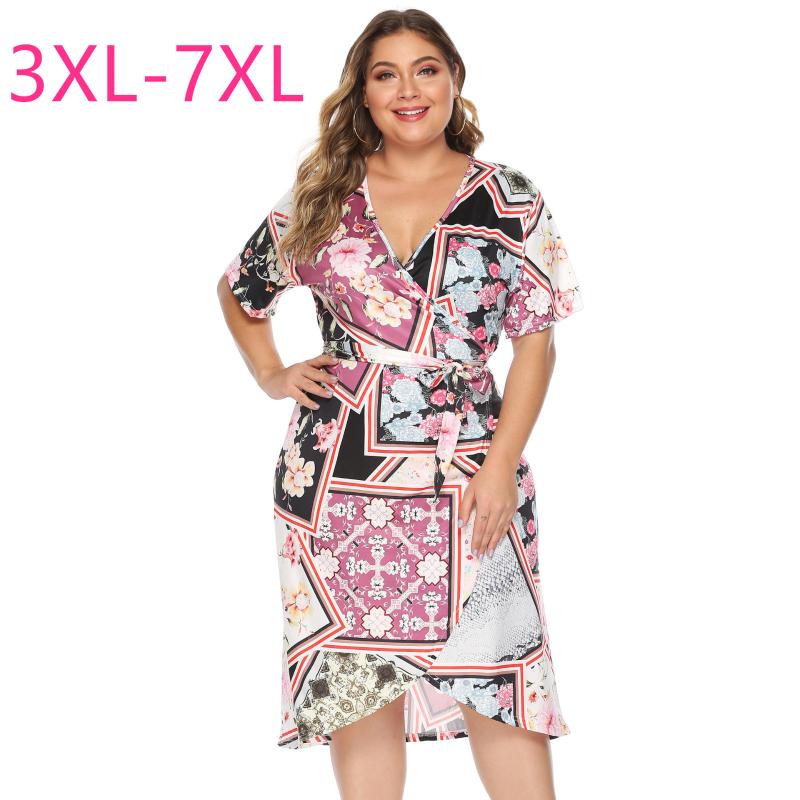 Plus Size Dresses Summer Long Dress For Women Large Slim Casual Short Sleeve Flower Low Cut V Neck Belt 5XL 6XL 7XLPlus, As pic
Plus Size Dresses Summer Long Dress For Women Large Slim Casual Short Sleeve Flower Low Cut V Neck Belt 5XL 6XL 7XLPlus, As pic