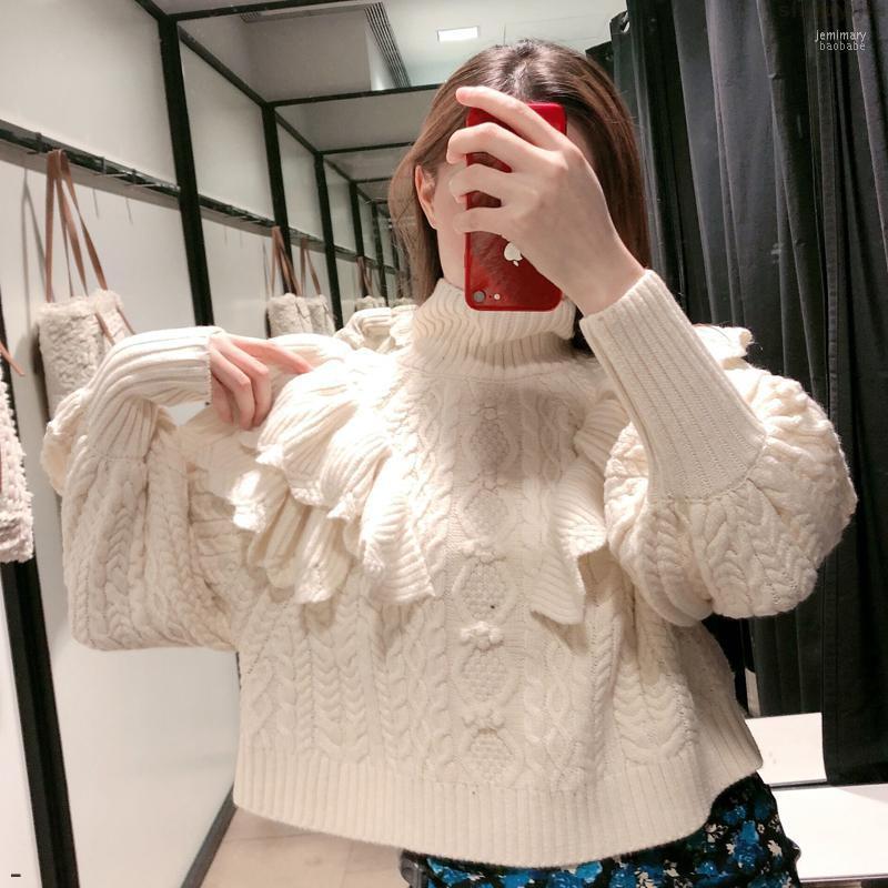 Women' Sweaters Fashion Turtleneck Sweater Women Ladies Solid Layered Ruffled Elegant Bubble Sleeve Jemi22, Hhsw2810
Women' Sweaters Fashion Turtleneck Sweater Women Ladies Solid Layered Ruffled Elegant Bubble Sleeve Jemi22, Hhsw2810
