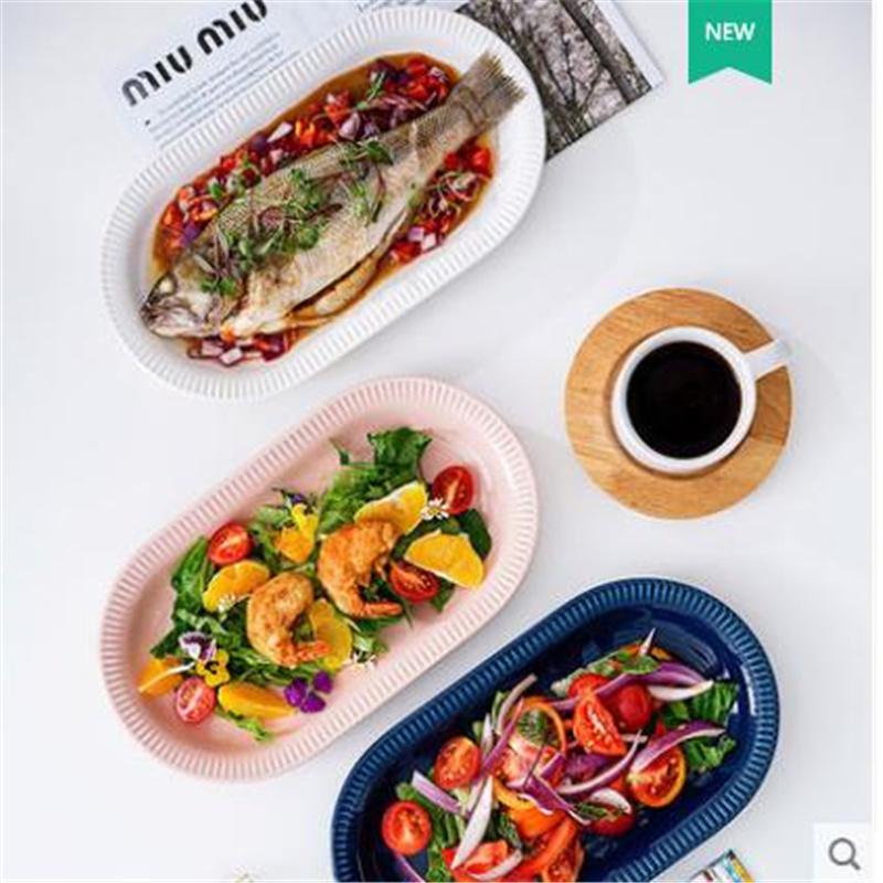 Dishes & Plates Fish Plate Ceramic Dinner Steamed Oval Home Western Japanese Simple, B 12 inches
Dishes & Plates Fish Plate Ceramic Dinner Steamed Oval Home Western Japanese Simple, B 12 inches