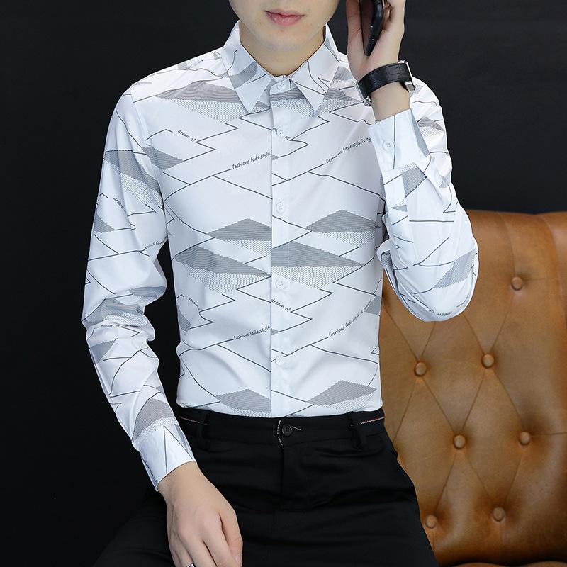 Men's Casual Shirts Men's Autumn Printed Shirt Youth Long Sleeve Slim Fit Non-Ironing ShirtMen's, 6016 blue
Men's Casual Shirts Men's Autumn Printed Shirt Youth Long Sleeve Slim Fit Non-Ironing ShirtMen's, 6016 blue