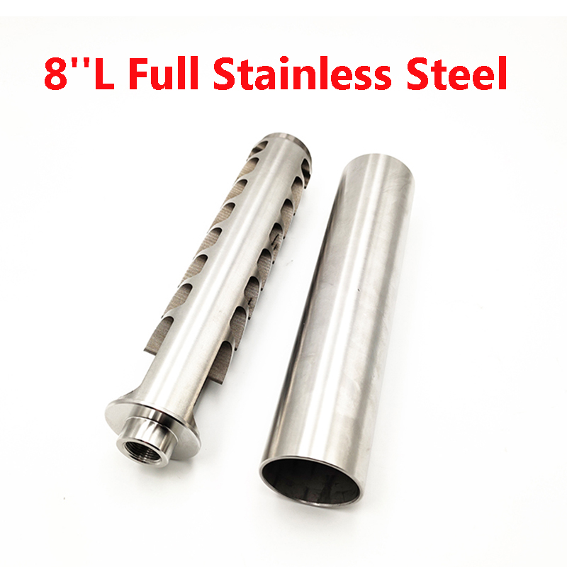 1.7''OD 8''L Stainless Steel Solvent Trap 1/2x28 Single Core Fuel Filter 5/8x24 10mm hole
1.7''OD 8''L Stainless Steel Solvent Trap 1/2x28 Single Core Fuel Filter 5/8x24 10mm hole