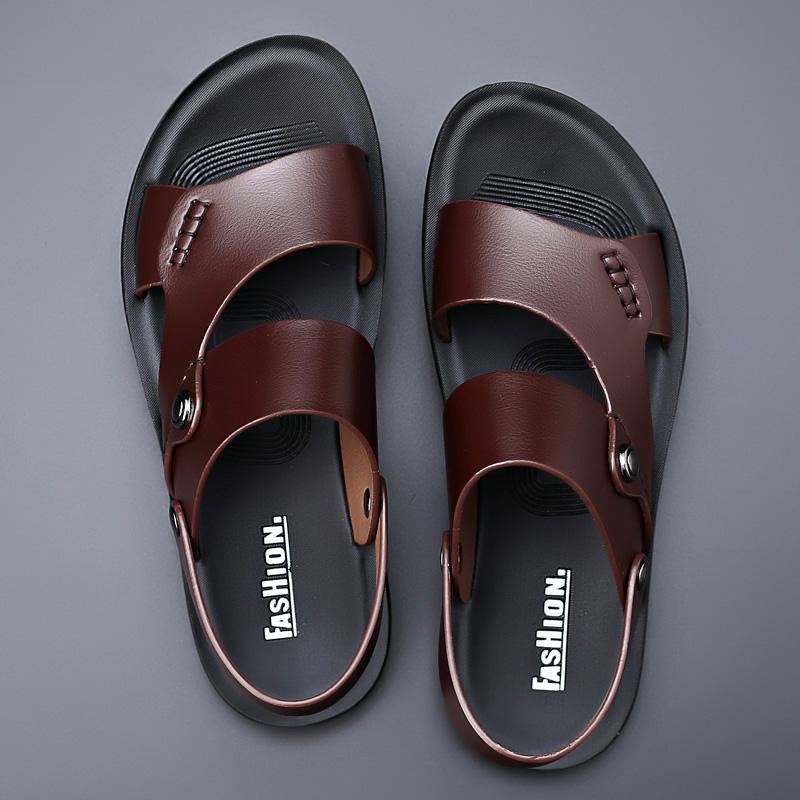 Sandals Summer Fashion Men Shoes Vintage Real Leather Non-slip Beach Slip-On Travel Flip Flop Slippers Black Brown NX-86
Sandals Summer Fashion Men Shoes Vintage Real Leather Non-slip Beach Slip-On Travel Flip Flop Slippers Black Brown NX-86
