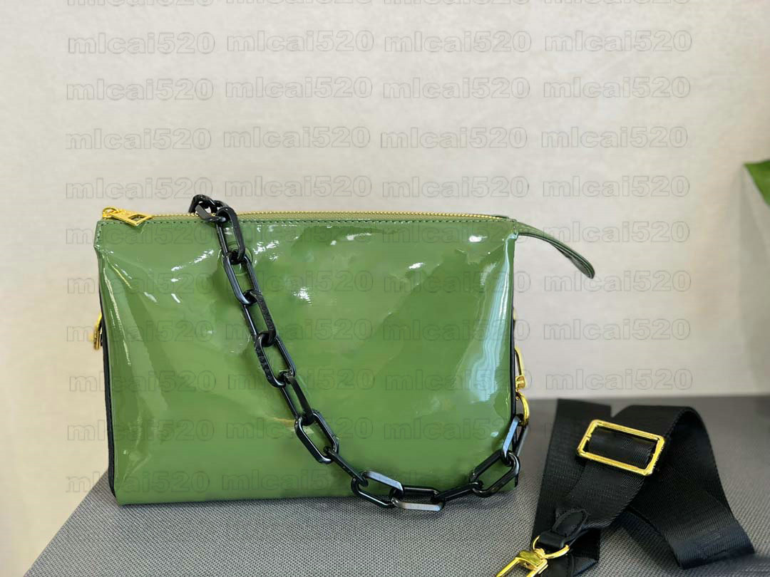 Coussin PM Hand bag Embosse Monograms Adorn Shiny Green Calfskin With Wide Removable Strap Detachable Chain Comfortable Pillow Bag M20565
Coussin PM Hand bag Embosse Monograms Adorn Shiny Green Calfskin With Wide Removable Strap Detachable Chain Comfortable Pillow Bag M20565