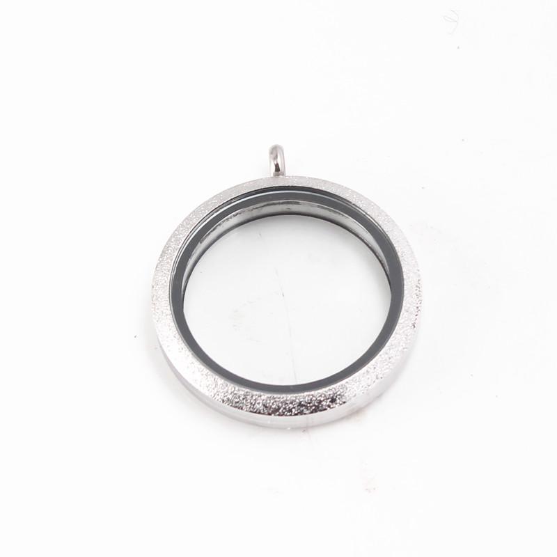 

Pendant Necklaces 10Pcs/lot 20mm 25mm 30mm Silver Scrubbed Floating Locket Stainless Steel Memory Living PendantPendant