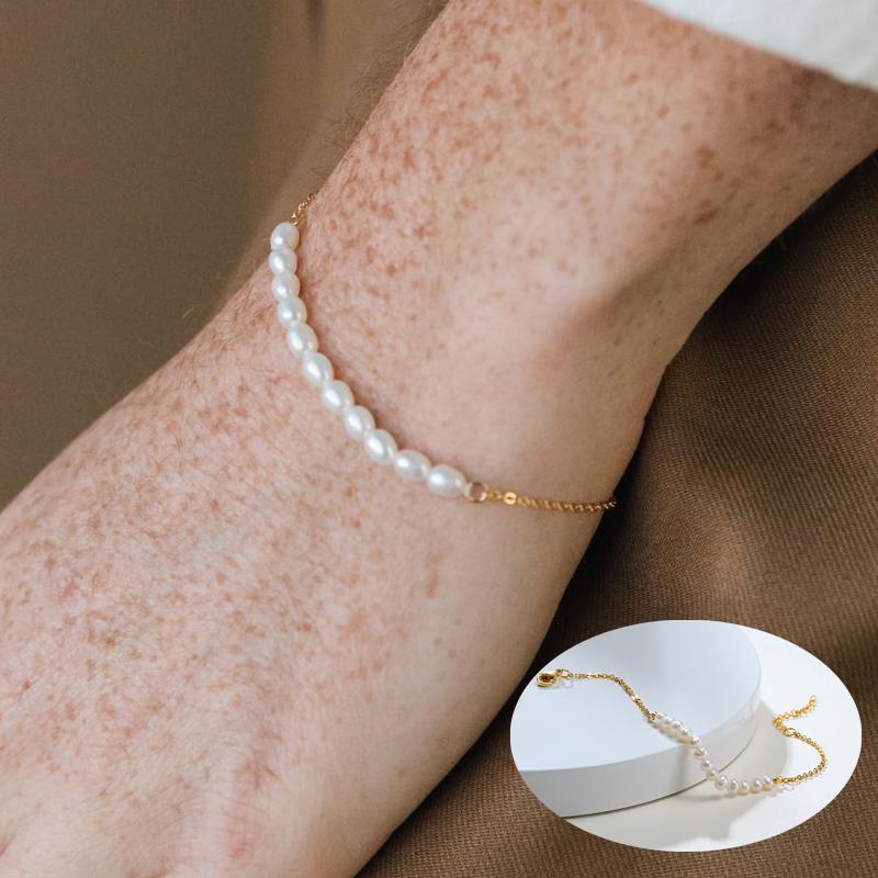 Beaded Strands Fashion Nature Freshwater Pearls Bracelet Stainless Steel Chain Link For Women Beads BraceletBeaded
Beaded Strands Fashion Nature Freshwater Pearls Bracelet Stainless Steel Chain Link For Women Beads BraceletBeaded