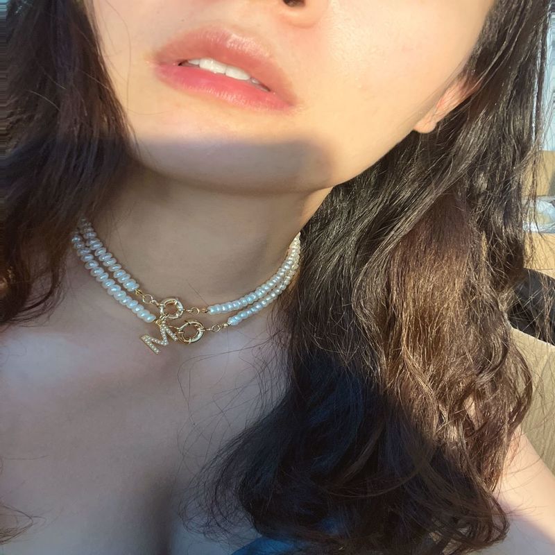 Fashion Initial Letters Chain Freshwater Pearl Necklace For Women Baroque Pearls Metal Charm Pendants Necklaces Choker Jewelry 220813
Fashion Initial Letters Chain Freshwater Pearl Necklace For Women Baroque Pearls Metal Charm Pendants Necklaces Choker Jewelry 220813