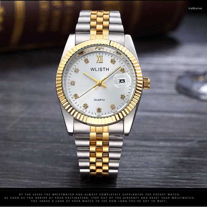 Wristwatches WLISTH Brand Date Waterproof Crystals Men Watch Steel Wrist Business Lover's Dress Gift Watches Montre Homme RelojWristwatc, Gold-black-man
Wristwatches WLISTH Brand Date Waterproof Crystals Men Watch Steel Wrist Business Lover's Dress Gift Watches Montre Homme RelojWristwatc, Gold-black-man