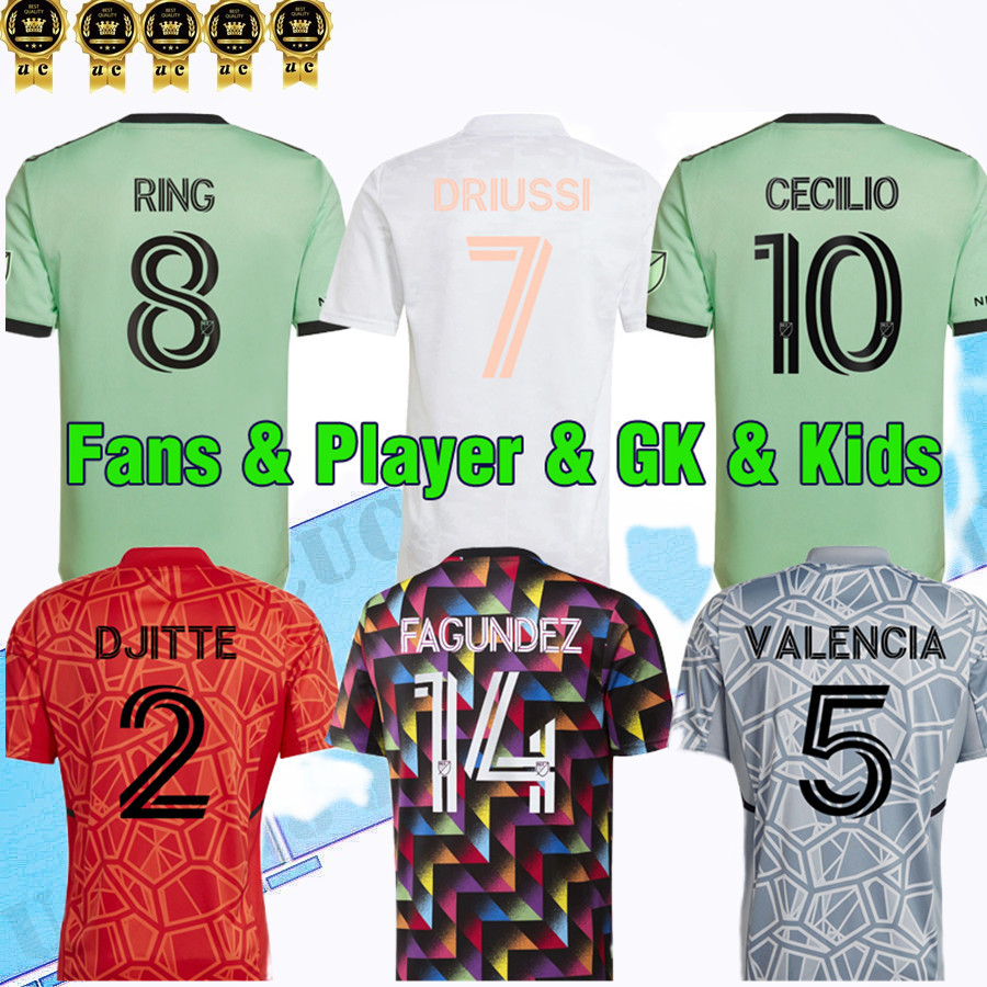 Fans player version 2022 2023 CECILIO Austin FC soccer jerseys RING DJITTE home away goalkeeper 22 23 DRIUSSI VALENCIA FAGUNDEZ football
Fans player version 2022 2023 CECILIO Austin FC soccer jerseys RING DJITTE home away goalkeeper 22 23 DRIUSSI VALENCIA FAGUNDEZ football