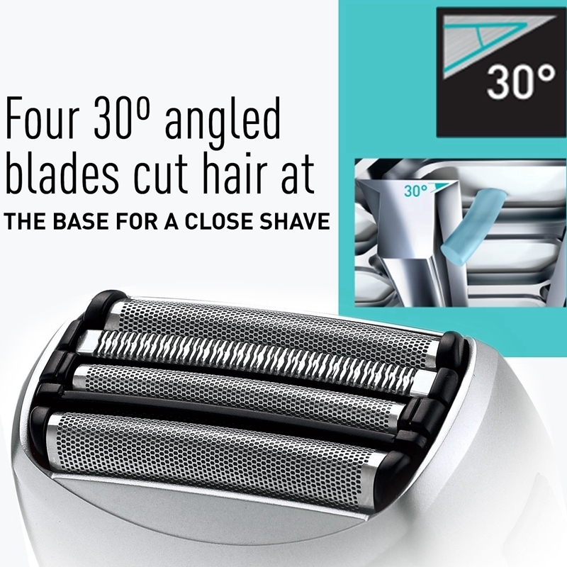 Original 4-blade powerful wet dry electric shaver for men beard stubble electric razor shaving machine rechargeable 220322