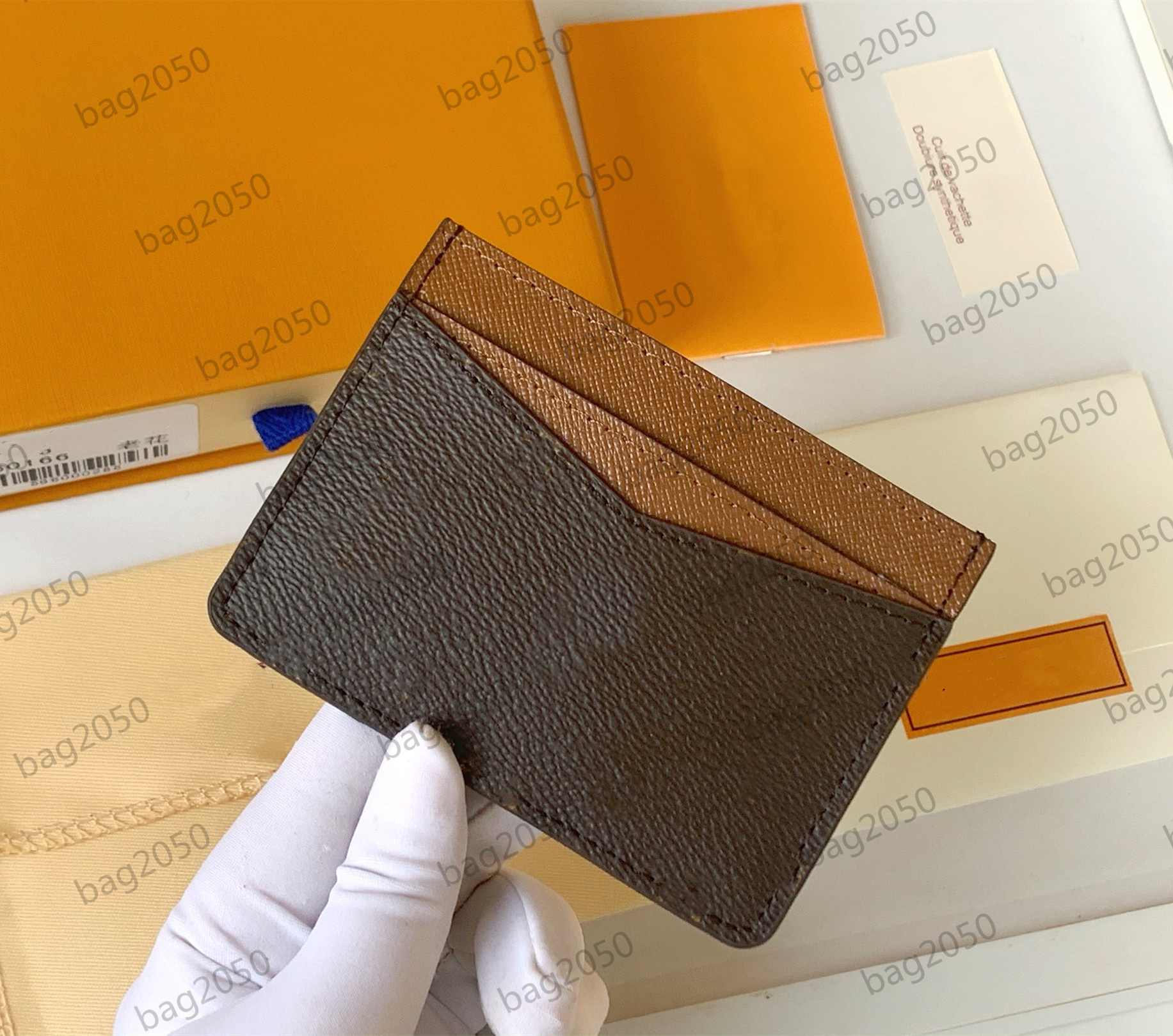 2022 Designer Genuine Leather Bank Credit Card Holder Men Women Mini wallet Classic Small Slim Wallet Wtih Box dustbags Certificate, Brown+brown flower
2022 Designer Genuine Leather Bank Credit Card Holder Men Women Mini wallet Classic Small Slim Wallet Wtih Box dustbags Certificate, Brown+brown flower